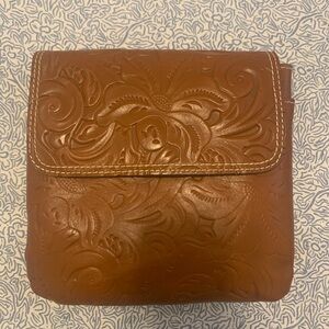 Patricia Nash Brown Embossed Satchel